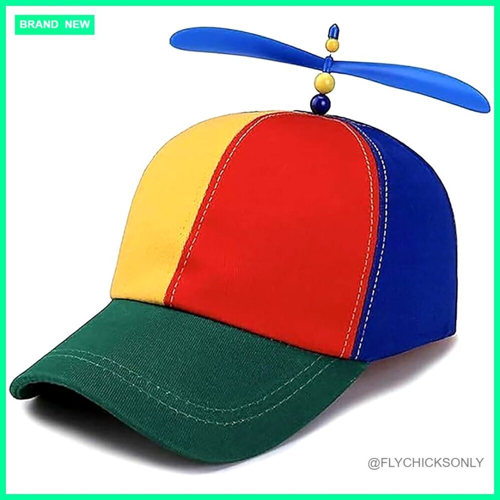 Adjustable Cotton Baseball Cap with Propeller, Unisex Adult Snapback